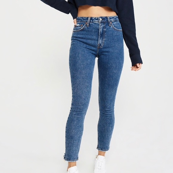 high rise slim jeans abercrombie